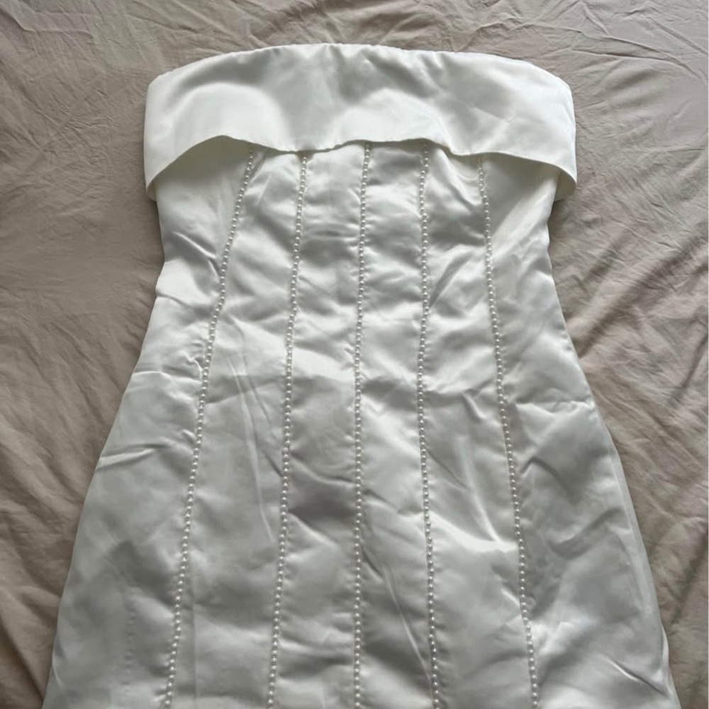Peppermayo Strapless White Dress